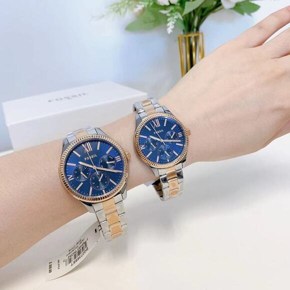Fossil BQ2736SET His and Hers Multifunction Two-Tone Stainless Steel Watch Set main image 4